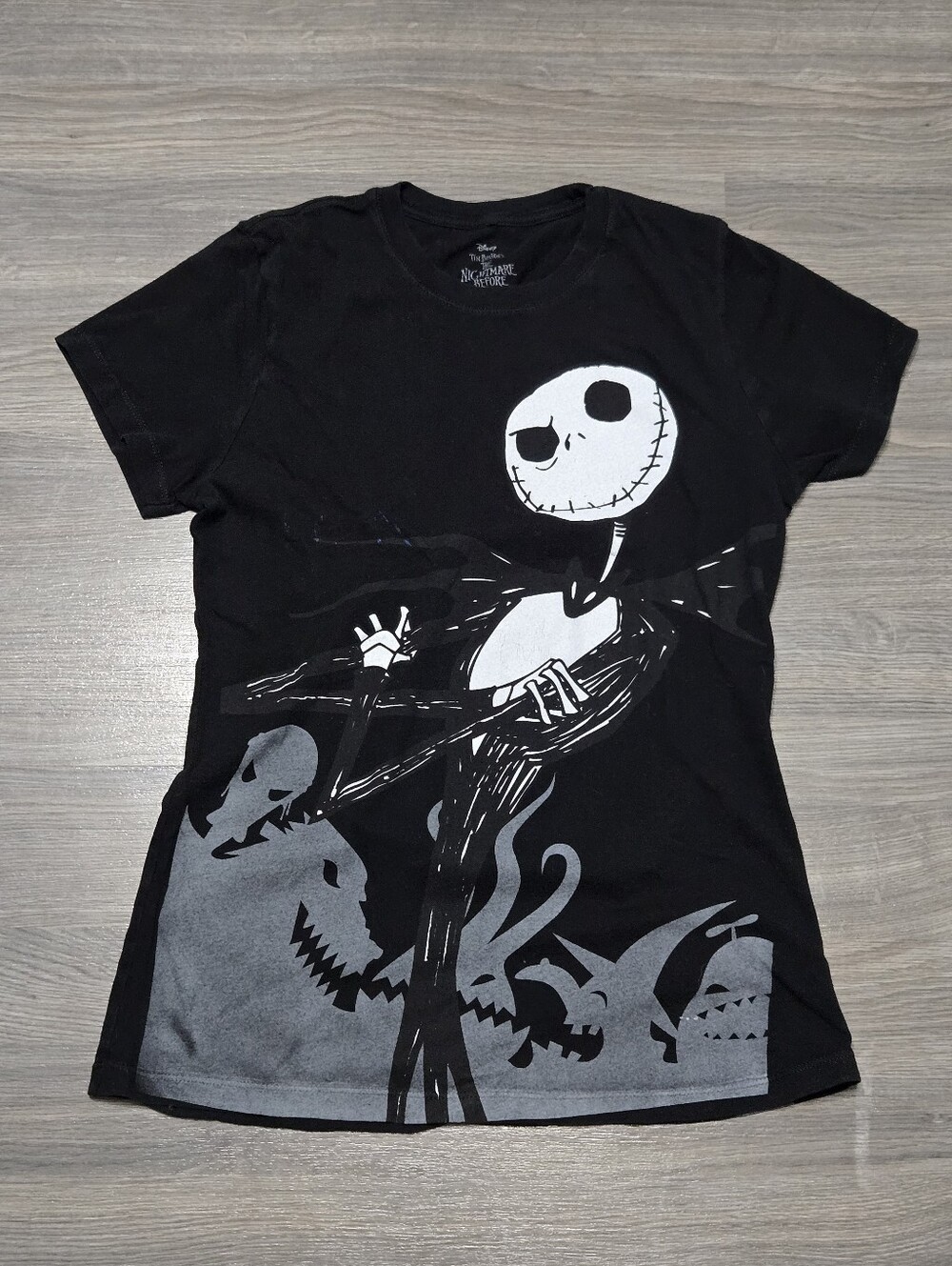 Disney Nightmare Before Christmas Graphic T Shirt Womens Small